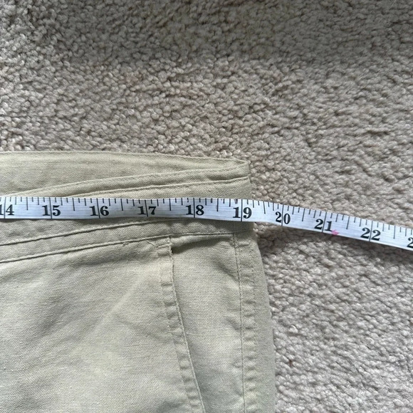 Andrew Fezza Linen Blend Zip Tie Straight Leg Cream Pants Sz XL - Picture 14 of 14
